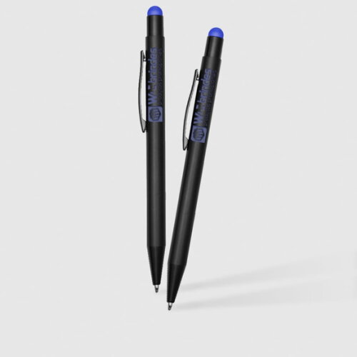 80 Canetas Metal Touch Gravação a Laser Cmt007 -azul Escuro