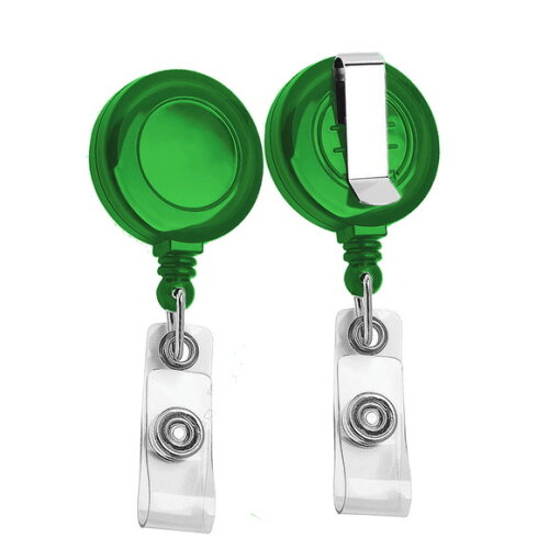 80 Porta Cracha Retrátil sem Personalização - Ida001 Verde