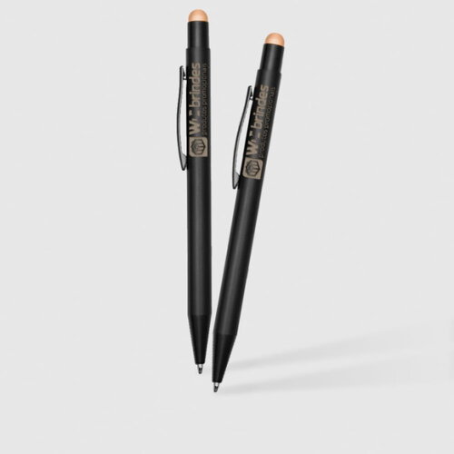 90 Canetas Metal Touch Gravação a Laser Cmt007 -laranja