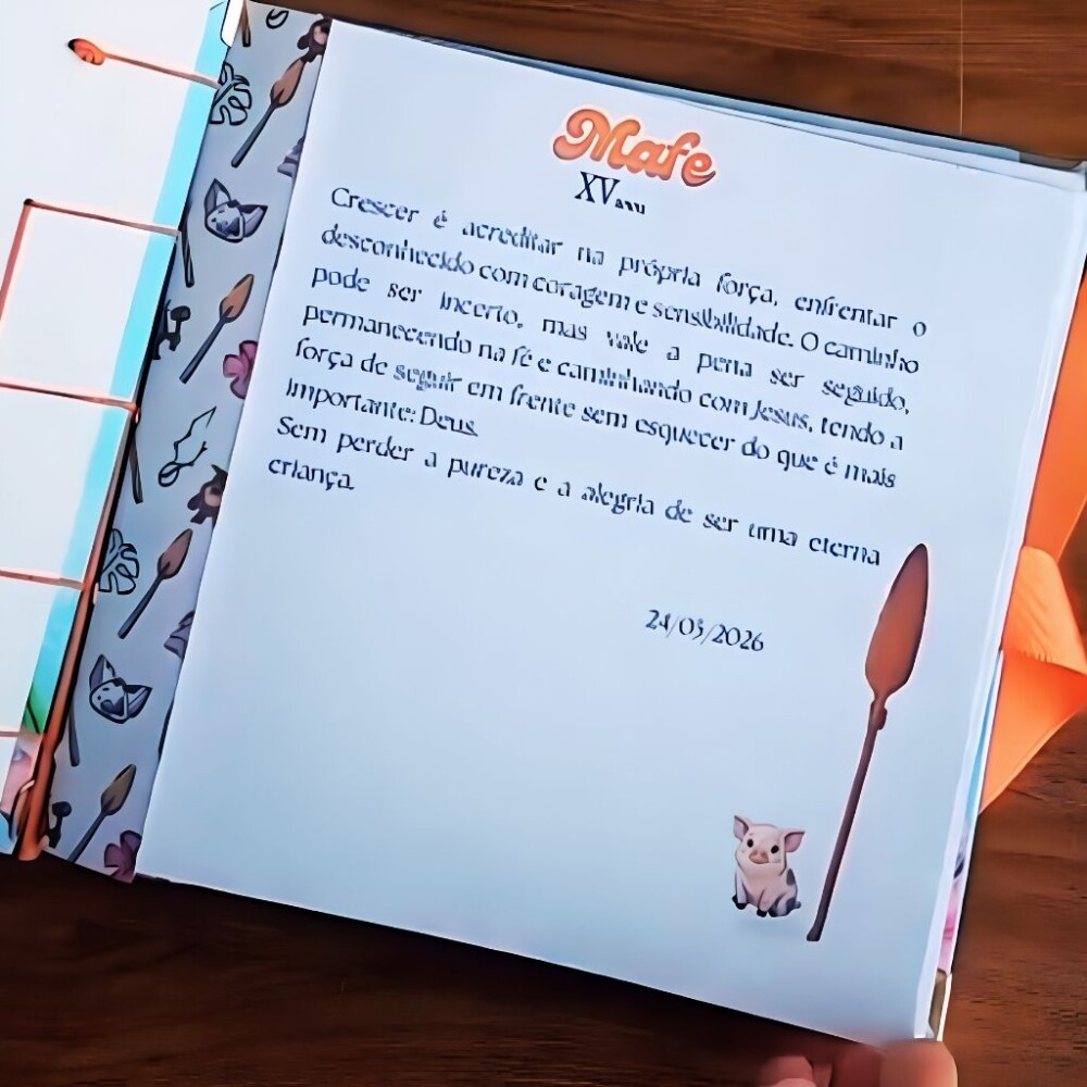 Caderno Livro de Assinaturas 15 anos