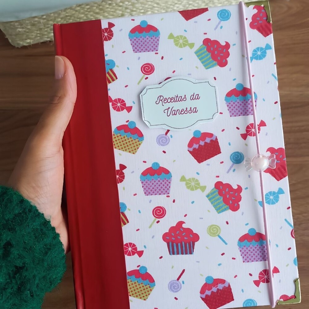 caderno de receitas personalizado