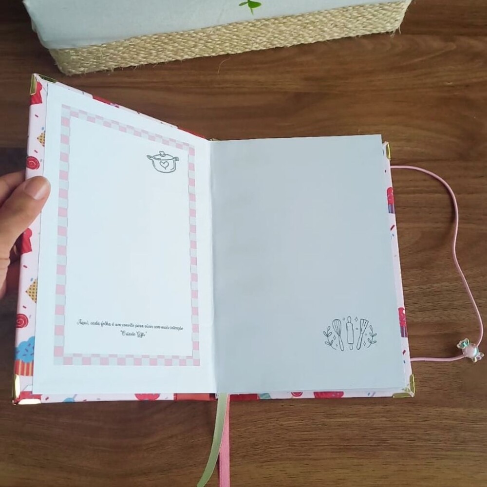 caderno de receitas personalizado