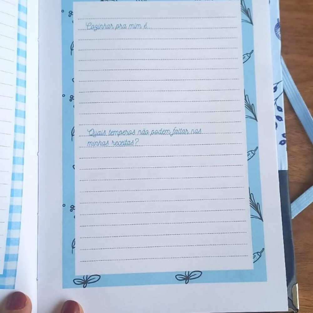 caderno de receitas personalizado