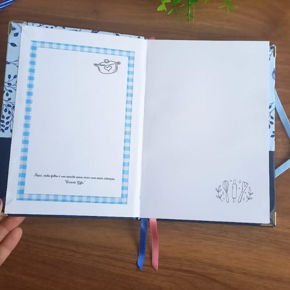 caderno de receitas personalizado