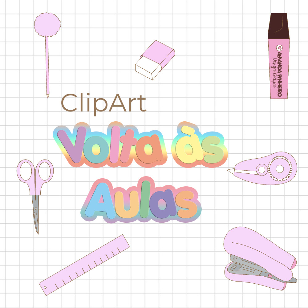 Kit Digital ClipArt Volta às Aulas