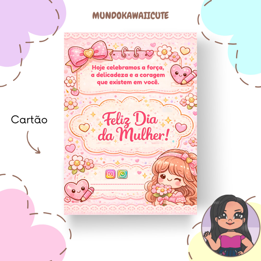 Cartão Dia Internacional da Mulher - Mimo