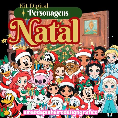 Kit Digital Personagens Natal
