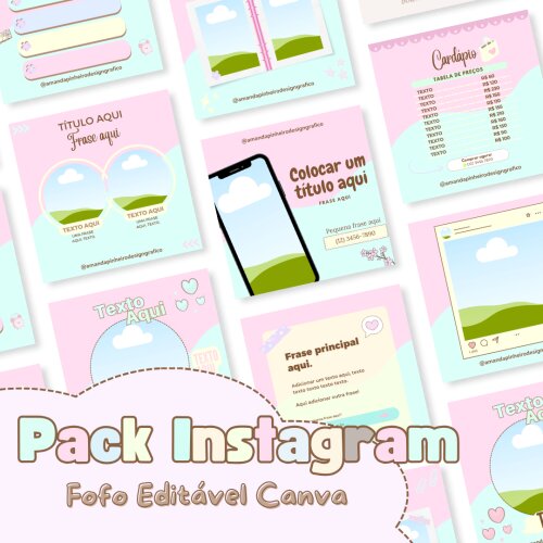 Pack Fofo Editável Post Instagram