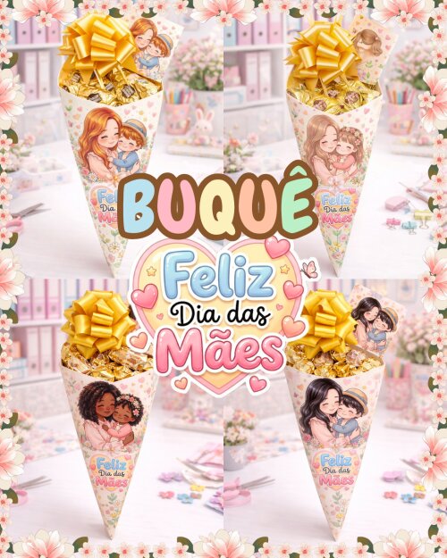 Buquê Cone - Dia das Mães