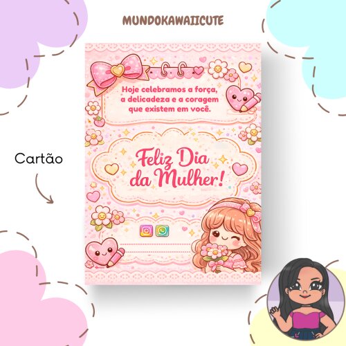 Cartão Dia Internacional da Mulher - Mimo
