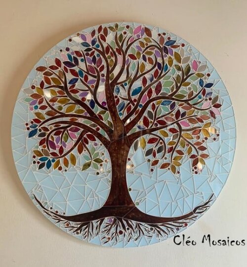 "árvore da Vida" em Mosaico 65 cm