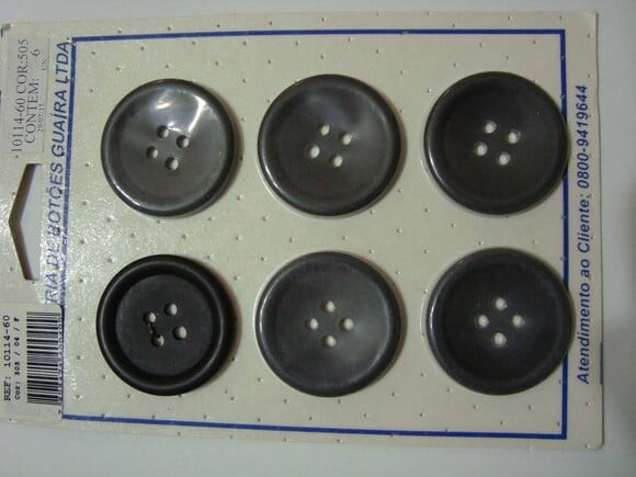 Botão 60 preto