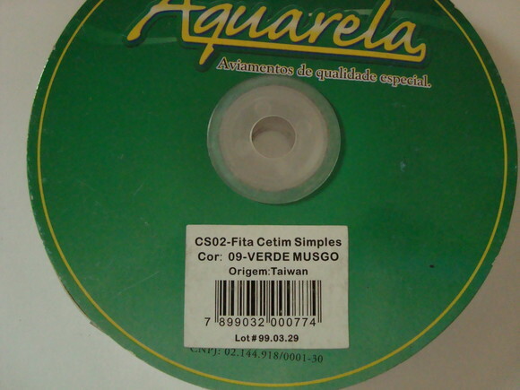 fita de cetim n.02 - 50 metros verde