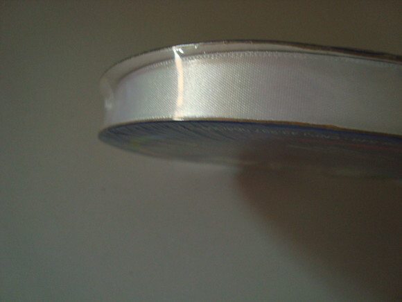 Fita de cetim n.03 - 50 metros branco