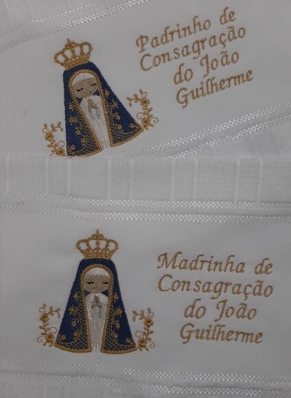 Toalha Madrinha e Padrinho Consagração