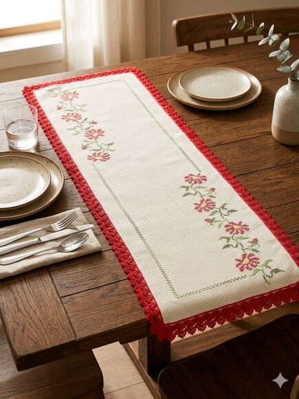 Caminho de Mesa Floral