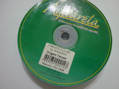 Fita de cetim n.05 - 50 metros azul
