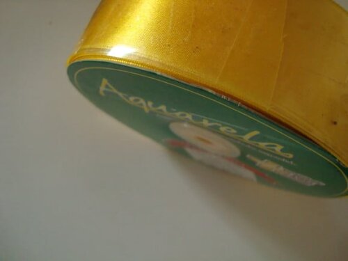 fita de cetim n.09 - 50 metros amarelo ouro