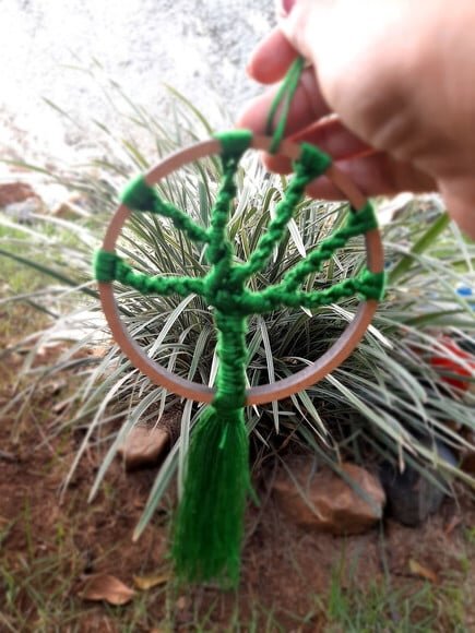 Mandala árvore Macramê