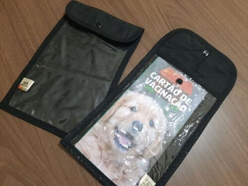 Porta caderneta vacinação pet