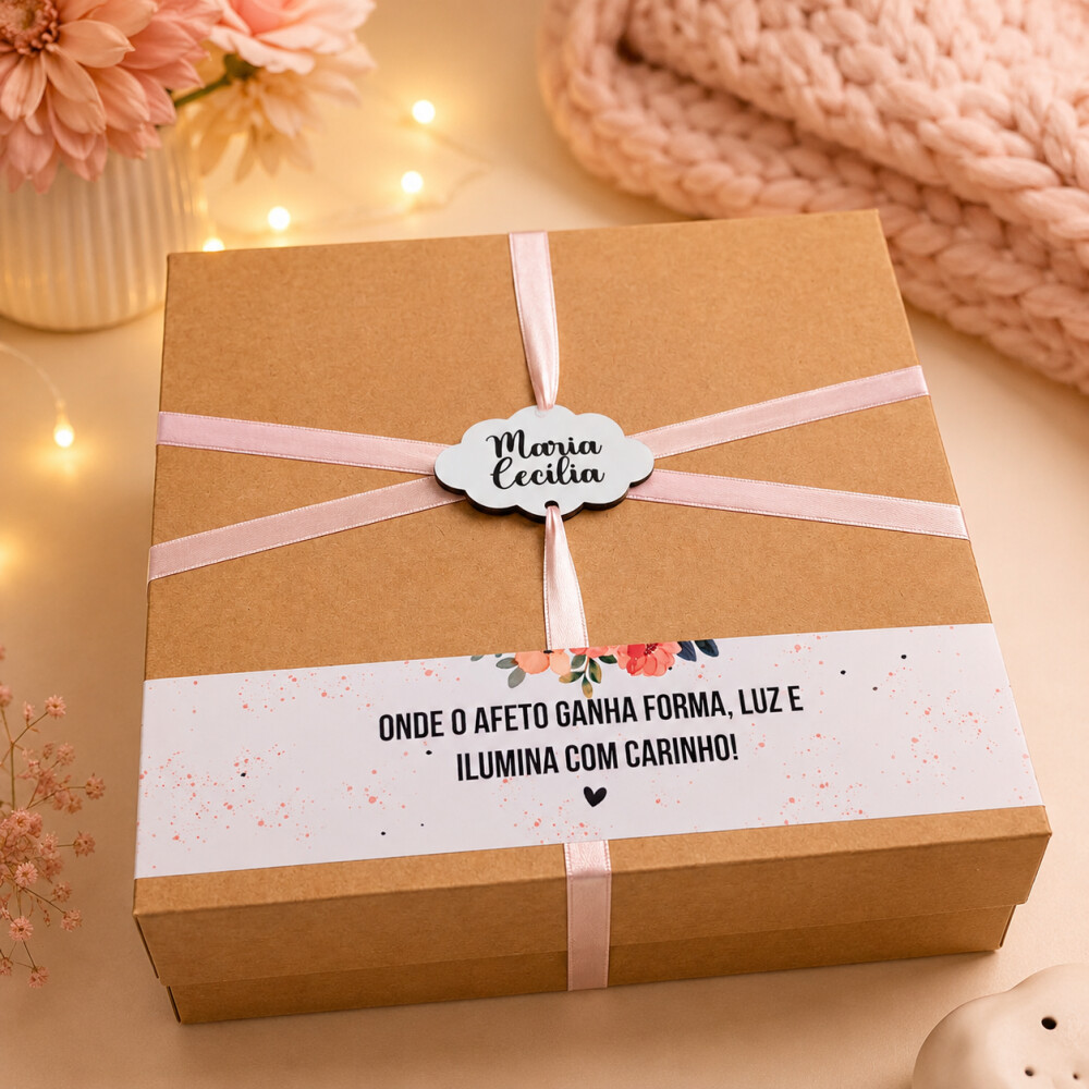 Luminária Personalizada Santo Anjo com Nome | Base Redonda