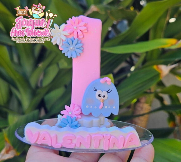 Vela Biscuit Personalizada Galinha Pintadinha