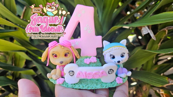Vela Biscuit Personalizada Patrulha Canina