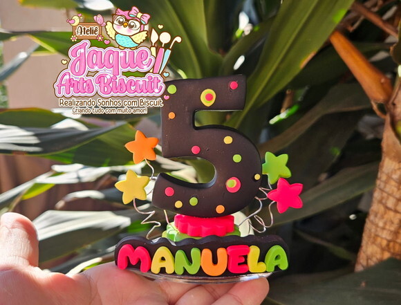 Vela Biscuit Personalizada Neon