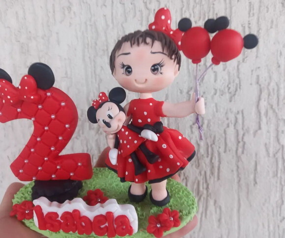 Vela/ Topo de Bolo Minnie