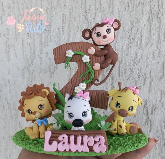 Velas e Topo de Bolo em Biscuit