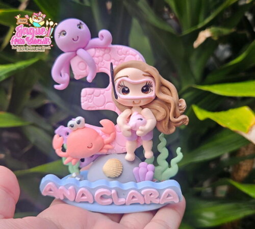 Vela Biscuit Personalizada Fundo do Mar