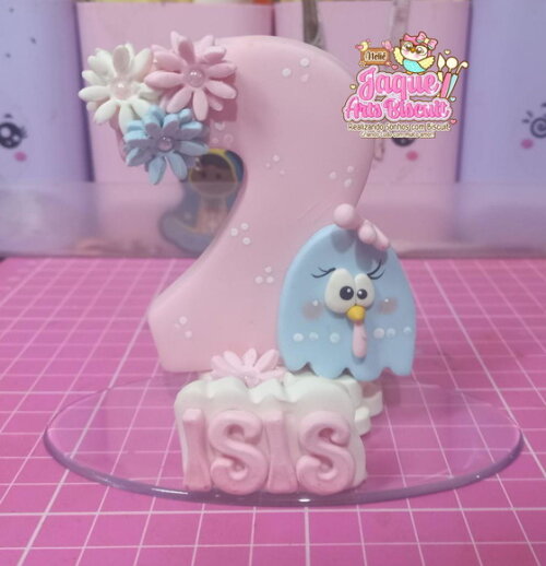 Vela Biscuit Personalizada Galinha Pintadinha