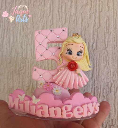 Vela Biscuit Personalizada Princesa