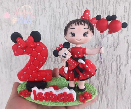 Vela/ Topo de Bolo Minnie