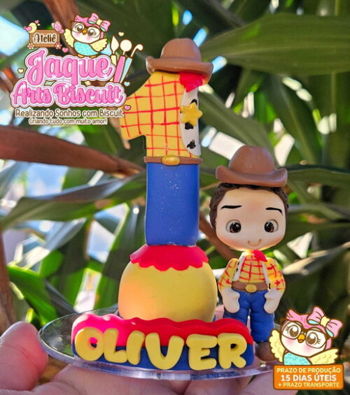 Vela Personalizada em Biscuit Toy Story