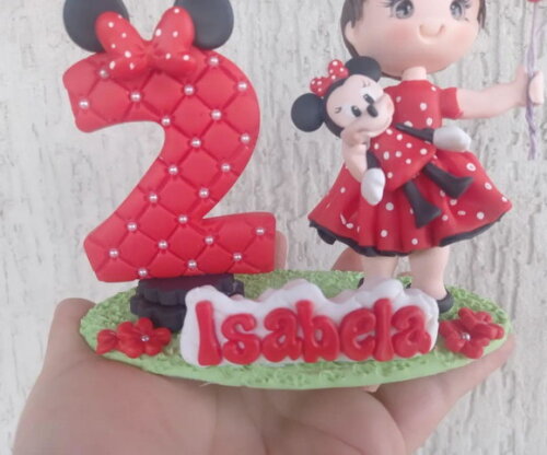 Vela/ Topo de Bolo Minnie