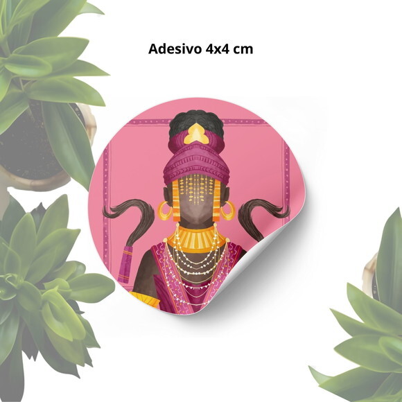 Adesivo Personalizado 4x4cm - Lembrancinha Orixá Iansã (oyá)