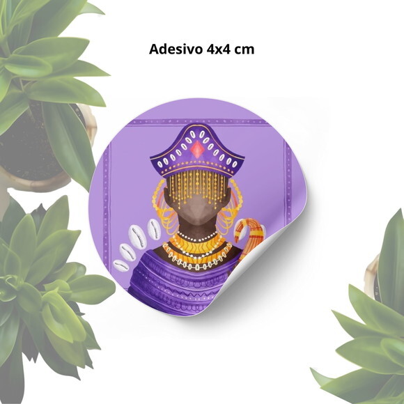 Adesivo Personalizado 4x4cm - Lembrancinha Orixá Nanã