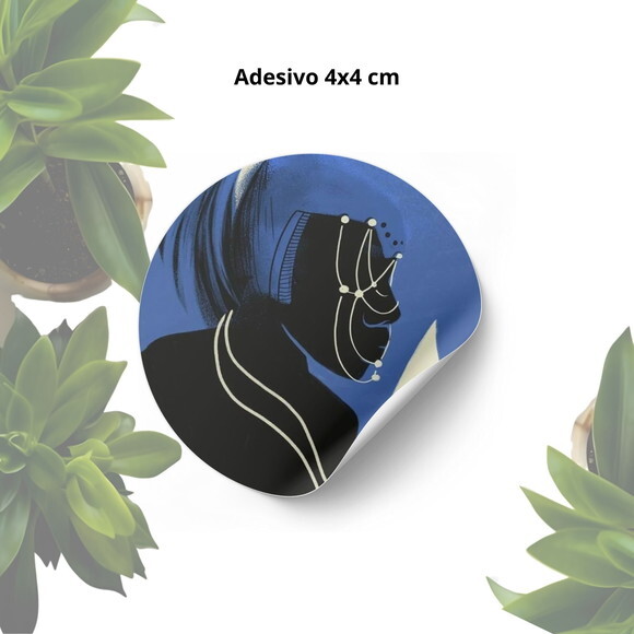 Adesivo Personalizado 4x4cm - Lembrancinha Orixá Ogum