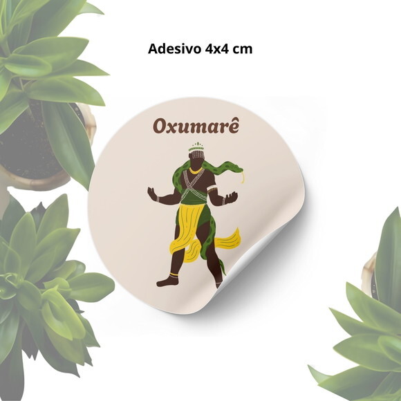 Adesivo Personalizado 4x4cm - Lembrancinha Orixá Oxumarê