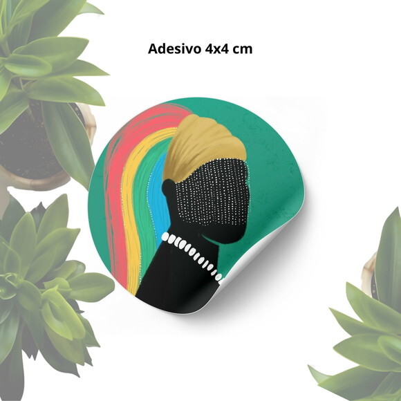 Adesivo Personalizado 4x4cm - Lembrancinha Orixá Oxumarê