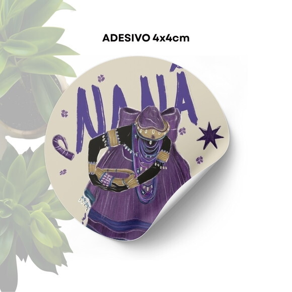 Adesivo Personalizado 4x4cm - Orixá Nanã