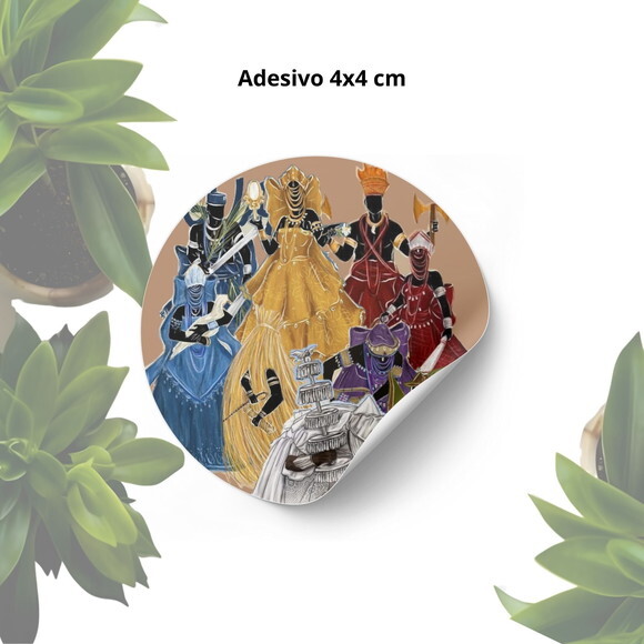 Adesivo Personalizado 4x4cm - Lembrancinha Orixás