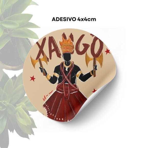Adesivo Personalizado 4x4cm - Orixá Xangô