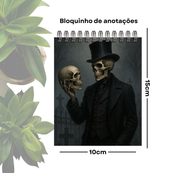 Bloco de Anotações Personalizado A6 - Exú Caveira