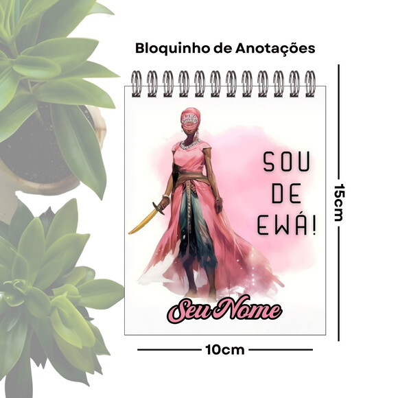 Bloco de Anotações Personalizado A6 - Orixá Ewá