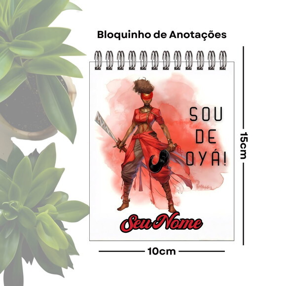 Bloco de Anotações Personalizado A6 - Orixá Iansã / Oyá