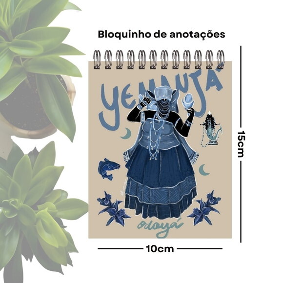 Bloco de Anotações Personalizado A6 - Orixá Iemanjá