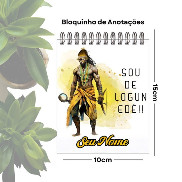 Bloco de Anotações Personalizado A6 - Orixá Logun Edé