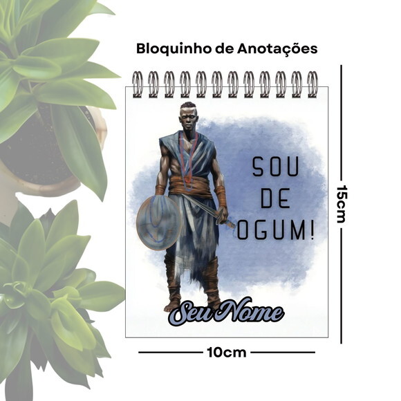Bloco de Anotações Personalizado A6 - Orixá Ogum
